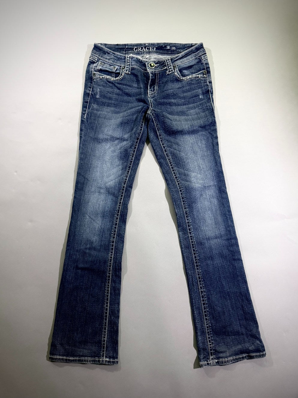Western Glam Low Rise Bootcut - Grace In LA Denim (Women’s 28)
