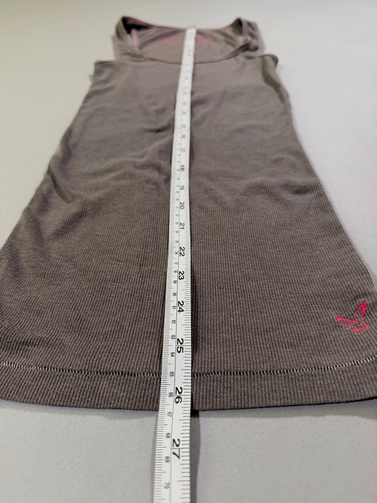 VTG American Eagle Tank w/Embroidered Logo - Brown & Pink (Women’s S)