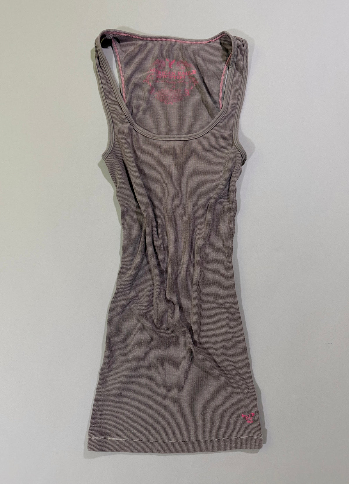 VTG American Eagle Tank w/Embroidered Logo - Brown & Pink (Women’s S)
