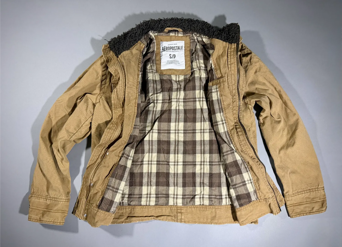 VTG ‘09 Aeropostale Utility Jacket - Canvas w/Sherpa Collar (Men’s S)