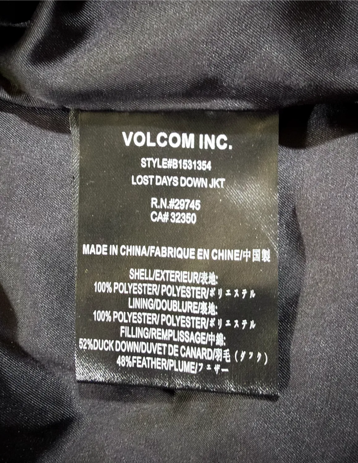 Volcom Down-Filled Puffer Jacket - Layered Winter Outerwear (Women’s S)