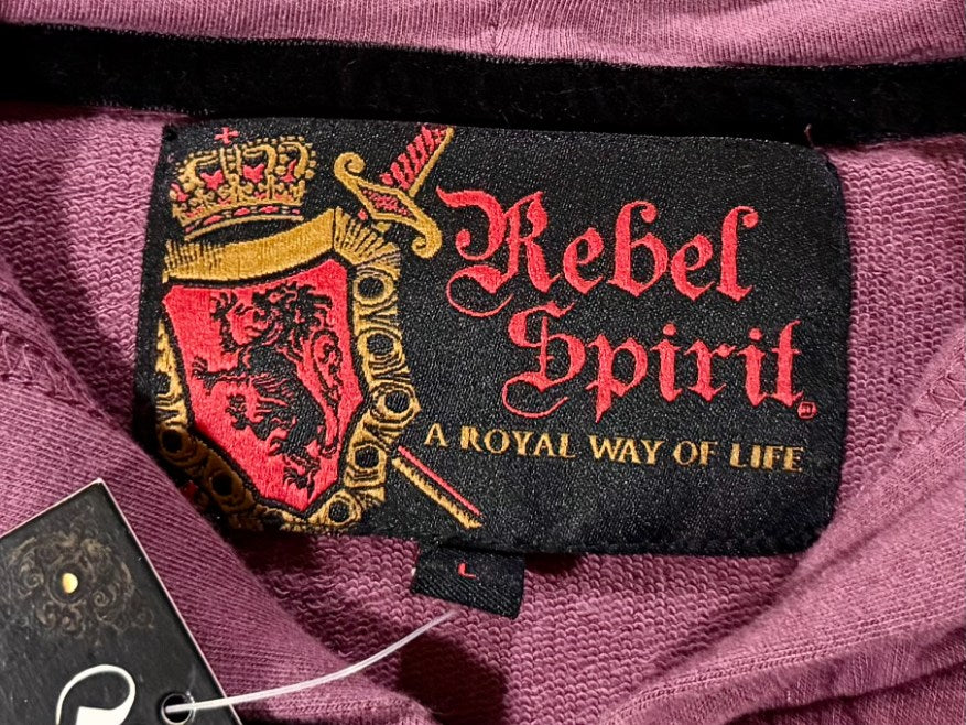 🏆 NWT from Buckle ‘09! 🏆 Cyber Y2K Hoodie - Bling Alt Graphics (Juniors’ L)