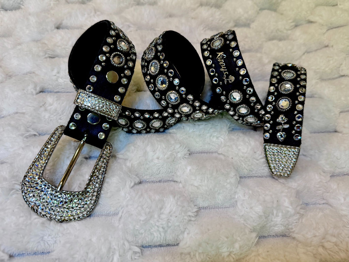 VTG Kippy’s Swarovski Stud Belt - Y2K Western Maximalism McBling