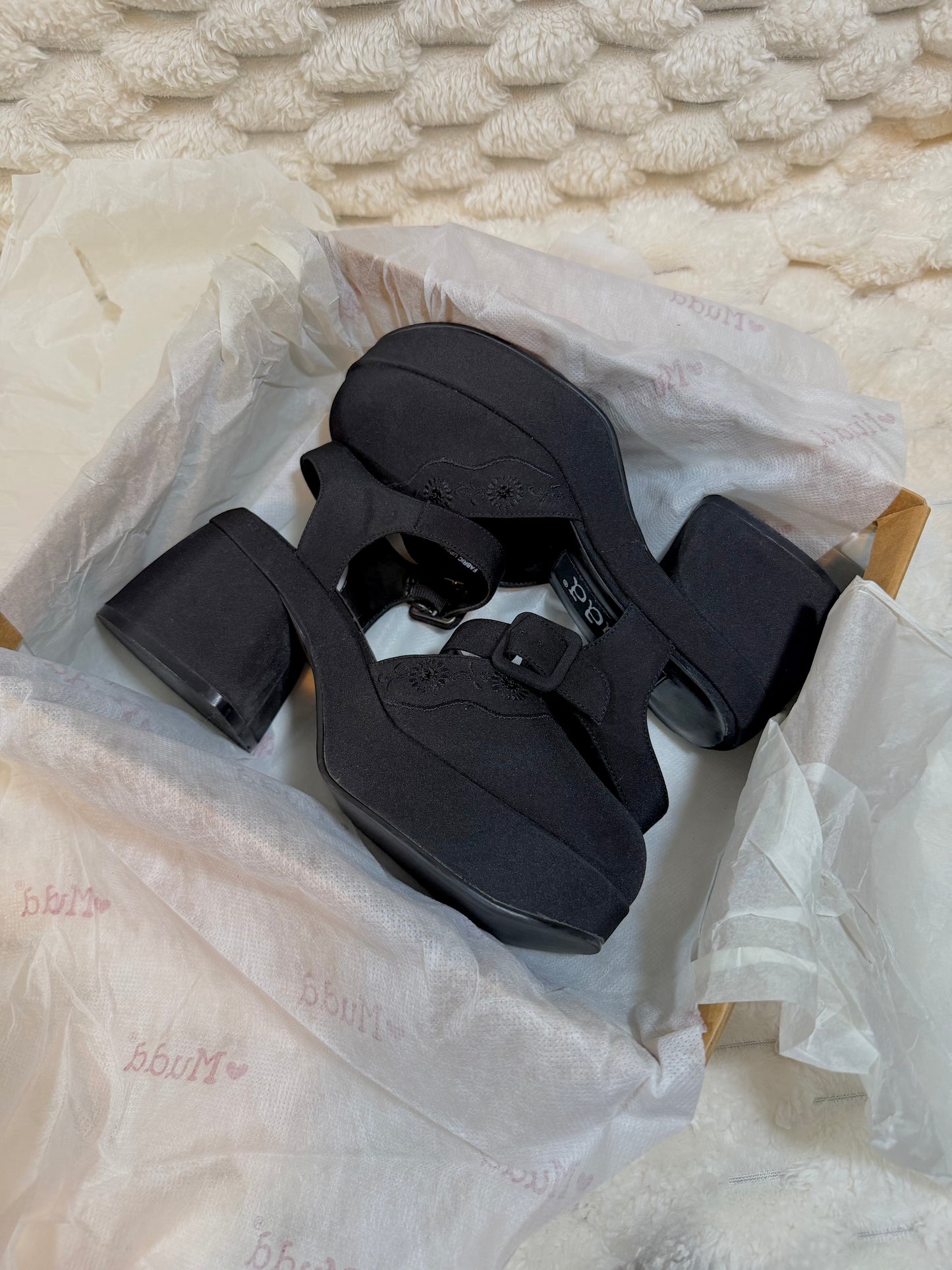 90s/Y2K deadstock Mudd heels new in box 