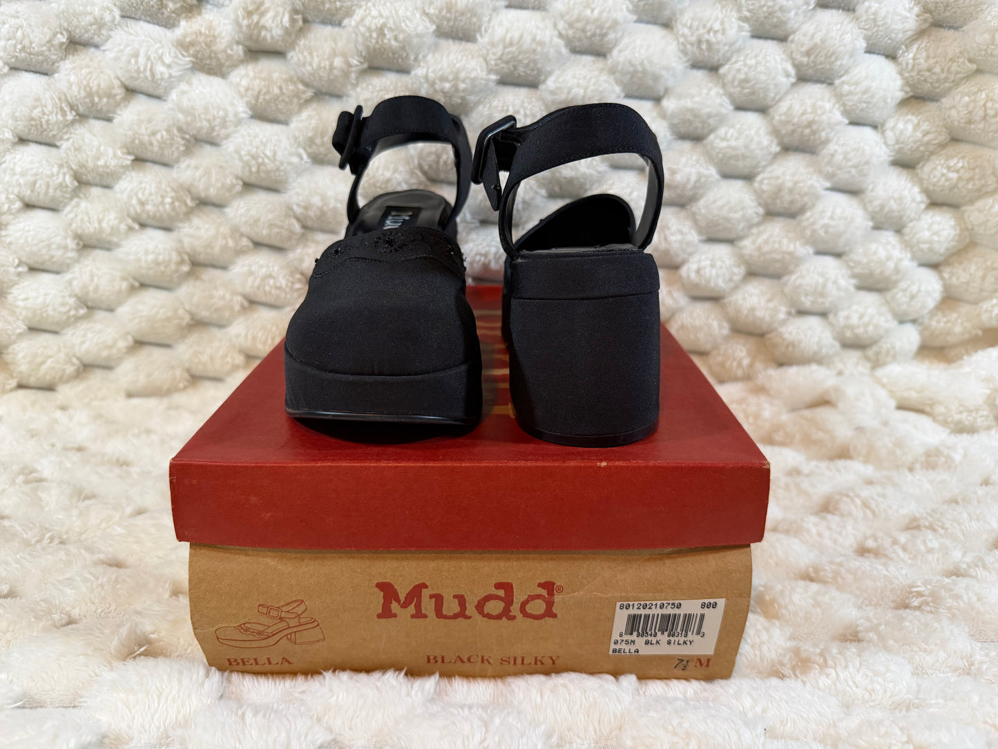 Vintage headstock Mudd brand platform heel with original box