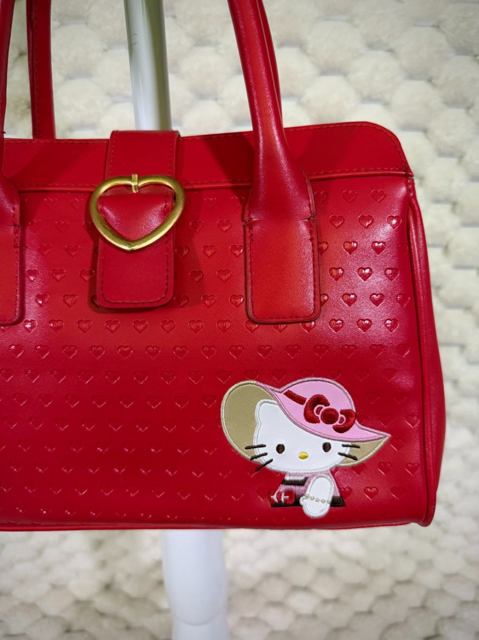 VTG Sanrio Hello Kitty Hearts Purse - Y2K Kawaii Coquette Shoulder Bag