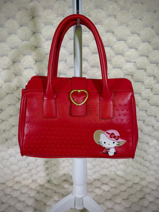 VTG Sanrio Hello Kitty Hearts Purse - Y2K Kawaii Coquette Shoulder Bag